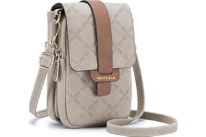 MUIIKOLA Bolso bandolera pequeño,Bolso Bandolera Móvil,Bolso Movil Mujer con Pantalla Táctil,Bandolera de Piel sintética con Correa y Pantalla Transparente