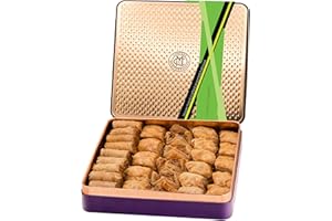 Chateau de Mediterranean Vegan Baklava Selection - 800 g | Contains Approx 30 Pieces | Delicious Filo Pastry & Assorted Nut Filling | Traditional Recipe | Beautiful Presentation Box | Great to Share