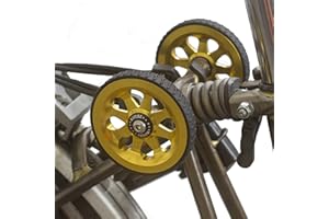 LONDON CRAFTWORK Grandes Roues pour Brompton Doré 82 mm Pièce de vélo Unisexe, Taille Unique