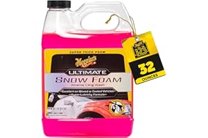 Meguiar's G191532EU Shampooing pour Canon à Mousse Haute Performance, Ultimate Snow Foam, 946ml - Nettoyage Doux pour Voitures, Sans Tourbillons, Finitions Cirées