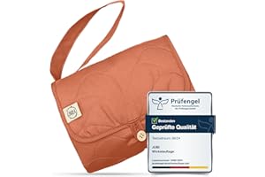 Jubi® Fasciatoio cotone biologico e poliestere ÖkoTex – fasciatoio da viaggio con spazio per 4 pannolini e salviettine umidificate (marrone)