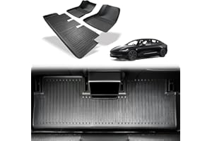 ‎BESTEVMOD BestEvMod für Refreshed Model 3 Highland Cargo Liner Bodenmatte Kofferraummatte und Kofferraummatte TPE Protector Liner Kompatibel mit 2024 Refreshed Tesla Model 3 Highland Zubehör (Bodenmatte)