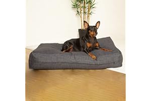 Ailime srl Materasso per Cane e Gatto rettangolare, 50x80 cm - Morbido cuscino sfoderabile, Modello Fluffy. MiaFur