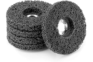 MKITNVY 125mm CSD Scheibe Schleif Scheibe,5 Stücke Schwarz Reinigungsscheibe Set, Schleif Scheibe Nylongewebescheibe Clean Strip Disc, Ntfernen Sie Farbe, Rost