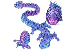 JONRRYIN Huevo de Dragón Impreso en 3D, Huevo Dragón, Articulaciones Flexibles Articulado, Decoración del Hogar, Juguete de Escritorio para Navidad Easter Cumpleaños
