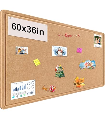 Large Bulletin Board - 48 X 36 Inches, Decorative Felt Pin Board For - View #10
