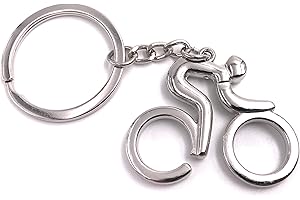 H-Customs Porte-clés en métal argenté de course de vélo