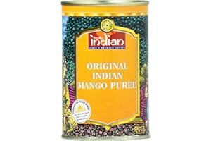 ‎TRULY INDIAN Truly Indian Mango-Püree - Indisches, gezuckertes Obst-Püree für Desserts und Saucen - 1 x 450 g