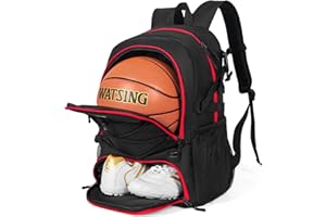 GRANDUP Basketball Backpack with Ball and Shoes Compartment Fit Volleyball, Soccer, Swim, Gym, Travel, and School, Large Capacity Sports Training Equipment Bags