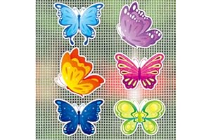 MWOOT 12 Pezzi Magneti per Porta Schermo di Farfalla, Flessibile Screen Door Decals, Doppia Faccia Schermo Protezione Magnetica è Adatto a Proteggere e Animali Domestici (6 Stili)