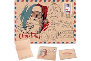 Anguxer Cartoline di Natale, 15 PCS Biglietto Auguri Natale con Buste, biglietti natale per Bambini, Familiari, Amici, Colleghi