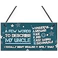 RED OCEAN FUNNY Uncle Gifts Quirky Gifts For Uncle For Uncle Gift For Him Keepsake Plaque