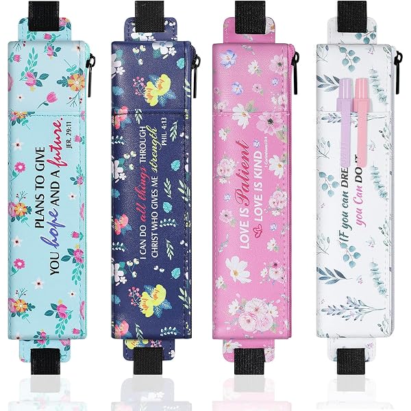 5 Stück PU-Leder Stifthalter Mit Gummiband – Wiederverwendbare Notizbuch-Federmäppchen, 16,5 X 3,5 Cm, In 5 Farben