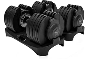 BRAINGAIN Set di Manubri Regolabili – Coppie 15-in-1 & 17-in-1 | Opzioni da 24 kg e 40 kg | Pesi Salvaspazio per Palestra in Casa | Tecnologia Smart Click | Design Resistente