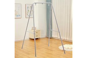 SELFLA Soporte Plegable para Hamaca, Soporte portátil para Silla de Hamaca, Marco Plegable Resistente para Interior o Exterior, fácil de Montar y almacenar (Silla de Hamaca no incluida) - Gris