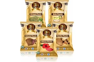 Online Quality Store Amla Reetha Shikakai, Bhringraj and Hibiscus Powder for Hair ArithaRithaSoapnutsIndian Gooseberry organic Bhringraj Hibiscus/gudhal powder(Pack of 5,50g each,Total 250g Pack)