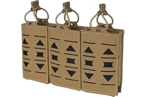 TOPTACPRO Marsupio a tre caricatori Molle Open top Magazine Holder Marsupio tattico per strumenti 500D Nylon