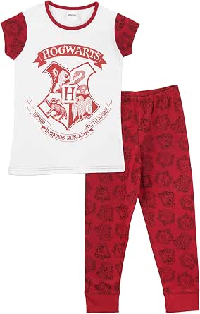 Harry Potter Mädchen-Schlafanzug – Hedwig Hogwarts Pyjama-Set (6-13 Jahre)