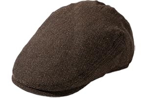 TOP-EX L/XL/XXL/XXXL Wool Blend Flat Cap for Men Peaked Cap Tweed Newsboy Baker Boy Hats for Golf & Fishing Gatsby Duckbill Caps