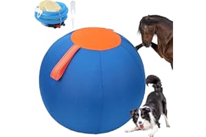 Duuclume Palla da pastore per cani, palla grande da 43,2 cm, giocattoli interattivi per cani di taglia media e grande, set completo di palline per cani con pompa a mano, palla da cavallo per giocare,