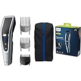 Philips Hair Clippers, Series 5000 Trim-n-Flow PRO Technology Hair Clipper, Fully Washable with Self-Sharpening Stainless Ste