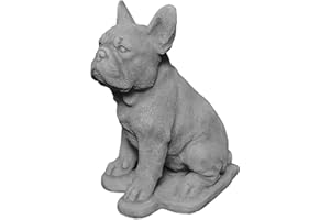 gartendekoparadies.de Figure de Pierre Massive Bulldog français Chien en Pierre reconstituée, résistant au Gel