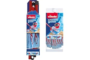 Vileda Supermocio Compact Mop 3 Action XL with extra refill pack