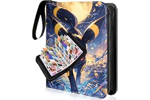 Vilntrosia Trading Card Binder 9 Pocket,50 Pages Waterproof Card Folder,900 Pockets Trading Card Albums with Zipper,Portable Folder for Cards for Boys Girls Collectors (B-900 Pockets)