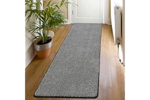 SHACOS Alfombra Larga de Entrada Interior 60x180cm Antideslizante Super Absorbente Lavable para Entrada, Corredor, Cocina, Lavadero