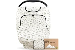 KEABABIES Custodia seggiolino auto per neonati - Custodia seggiolino autunno, inverno - Stretch Fit universale per neonati, ragazzi, ragazze, fodera per allattamento, morbido e traspirante Custodia (Laurel)