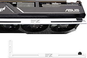 EZDIY-FAB Uchwyt na karty graficznej. Uchwyt na kartę graficzną, klamra GPU VGA, do niestandardowych gier stacjonarnych PC Gaming. Obudowa stojaka GPU mod- 3 mm aluminium białe
