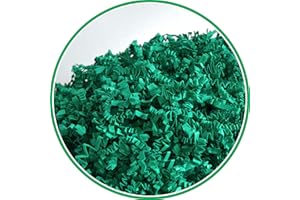 ARKANSIA - 200g di Carta Kraft Triturata per Riempire Scatole Regalo e Cesti – Trucioli per Imballaggio, Protezione, Decorazione, Matrimonio, Festa, Compleanno (Verde Abete, 200g)