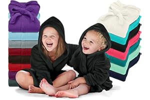 EMILY´S CHECK Kinder Bademantel - Kuschelfleece für Jungen u Mädchen 1522.2202