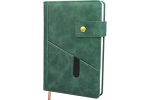 HoyunLL A5 Notebook Journal - Hardcover Executive Notebooks with Premium Thick Paper, College Lined Journal, 8.3"×5.8",360 Page, Perfect for Office Home School Business Writing & Note Taking (Green)