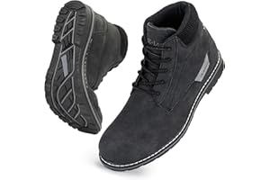 CC-Los Mens Waterproof Hiking Boots Work Boots Chelsea Boots Leather Desert Oxford Ankle Boots Size 6.5-13