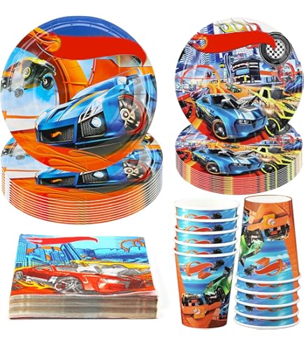 Juego De Vajilla De Fita Azul, 52 Piezas, Platos De Fita De