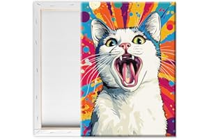 Pavemlo Peinture Par Numero Adulte Avec Cadre Chat - 20x30cm Paint By Numbers, Kit Artistique Facile Pour Débutants Parfait Pour La Décoration Intérieure Et Les Cadeaux Créatifs