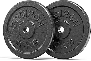 PROIRON Discos Pesas, Ø25mm - Hierro Fundido Placas de Discos Peso para Pesas y Mancuernas 1.25/2.5/5/10kg