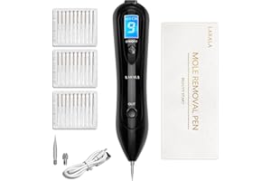LARALA Skin Tags Removal Pen Mole Removal Pen, 9 Strengths, FDA Approved Electric Removal Pen for Moles, Warts, Tattoos and Age Spots on Face, Hands and Body (Black)