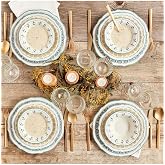 Bella Maison Mabel Stoneware 48 Par&ccedil;a 12 Kişilik Yemek Takımı Mavi