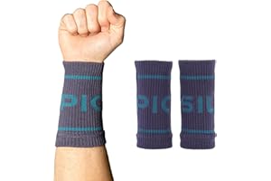 PICSIL Poignets de Sport en Coton - Absorbants, Respirants et Confortables - pour la Gym, la Course à Pied, Le Tennis et Plus Encore - Unisexe