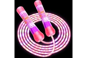 YONGNKIDS Jump Skipping Rope Kids, Adjustable Jump Rope with LED Glowing Skipping Rope for Home Exercise & Fitness & Sport Outdoor, Skipping Ropes Exercise for Men Women Kids