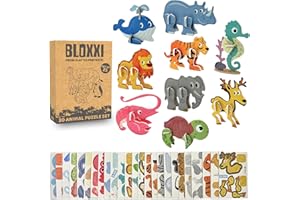 Bloxxi Set di 25 Puzzle 3D Animali – Regalini Fine Festa Compleanno Bambini – Pensierini Educativi e Divertenti per Invitati – Gadget Compleanno Bambino e Bambina per Scuola e Feste