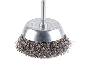 1x PRO Metal Clean vågig stålborste, cyl. skaft