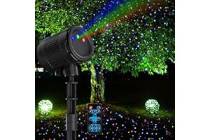 VANSMAGO Laser Christmas Projector Lights Outdoor, 3 Color Laser Light Projector, Firefly Lights Show with RF Remote, Waterproof, Indoor Holiday Decoration,Gift, Wedding, Home Decor, Party, Garden