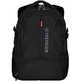 Wenger 600636 Transit 16' Backpack, Padded Laptop Compartment with iPad/Tablet/eReader Pocket in Black (27 litres), 46 Centim