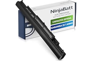 NinjaBatt Batteria per HP 807957-001 807956-001 HS04 HS03 HSTNN-LB6V 807612-421 HSTNN-LB6U 250 G5 807611-421 TPN-C125 15-AF067SA 843532-851 – Lunga durata [4 celle/2200 mAh/33Wh]