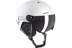 BLACK CREVICE Casque de Ski Sölden I Casque avec visière en Style Pilote de différentes Couleurs I Casque Hommes & Femmes I Casque de Snowboard Unisexe I Casque Respirant I Taille réglable