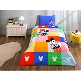 TA&Ccedil; Disney Minnie &amp; Mickey Standart Pamuk Nevresim Takımı, &Ccedil;ok Renkli, Tek Kişilik