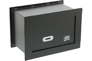 BURG-WÄCHTER Cassaforte da muro con chiavi, nascosta, occultata, resistente, Point-Safe, 3,5 l, 6,6 kg, PW 1 S, Nero